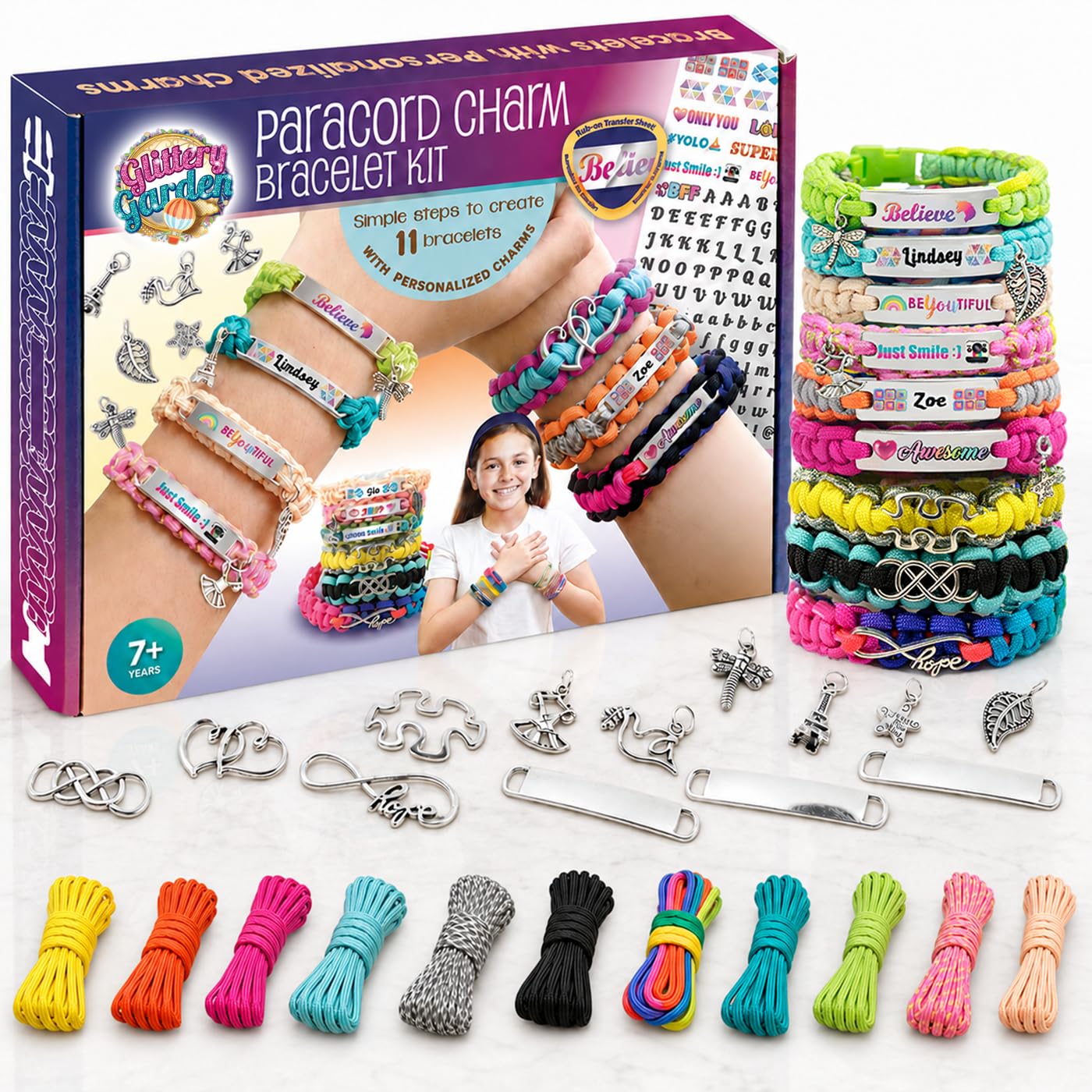 Amazon.com: Glittery Garden Paracord Bracelet Making Kit with